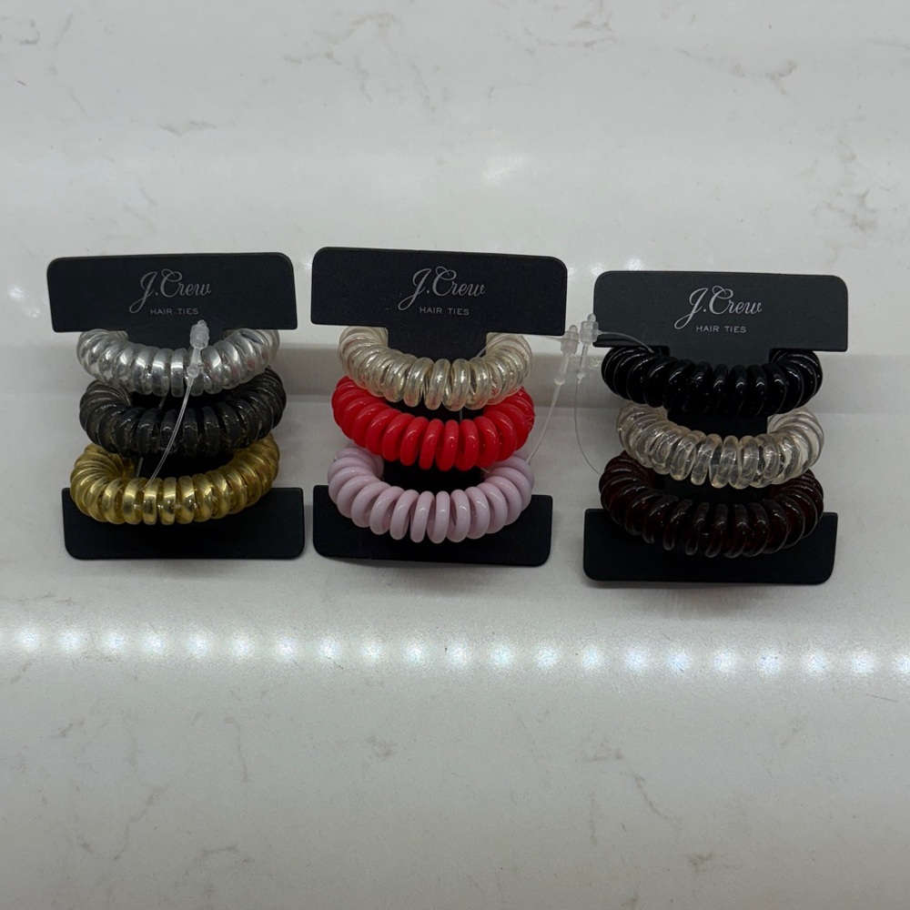 J.Crew Spiral Coil Hair Ties - Set of 9